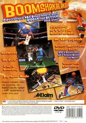 NBA Jam box cover back